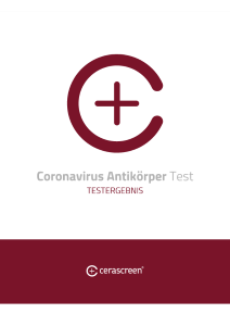 PDF: Musterergebnisbericht Coronavirus Antikörper Test